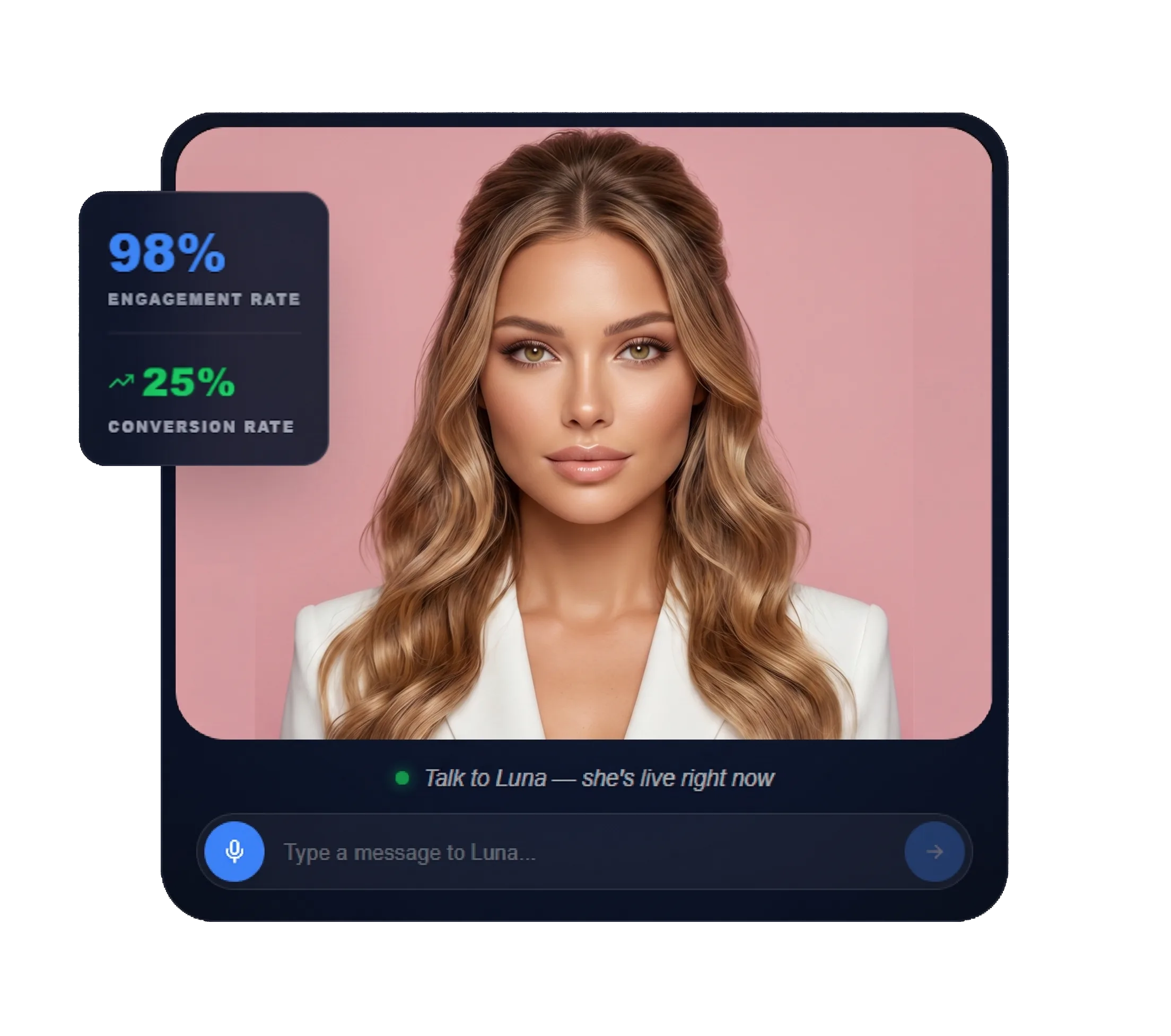 Luna, the AstroLeads live visual AI concierge