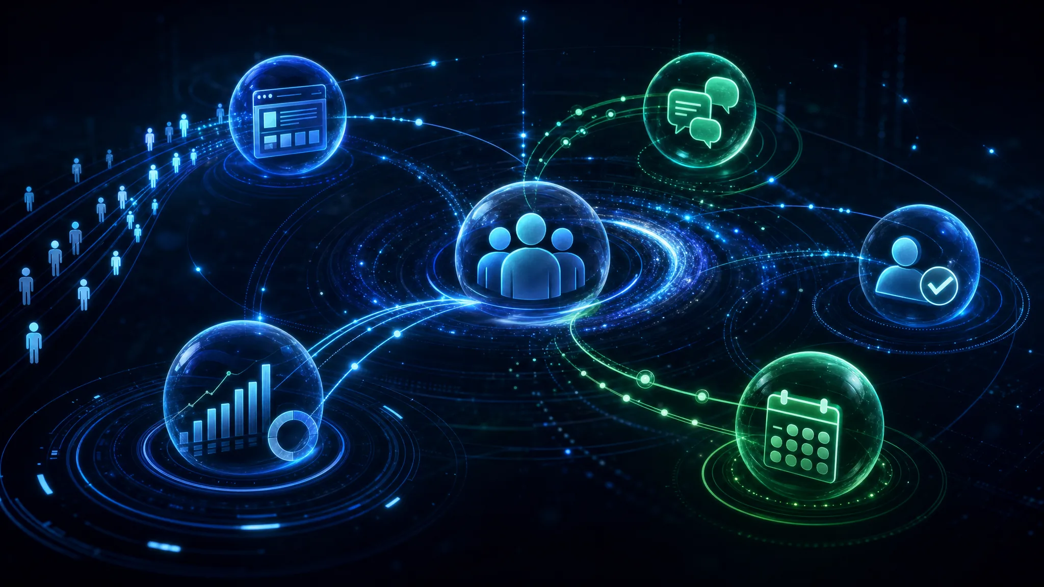 Connected website, conversation, lead, booking, and analytics systems